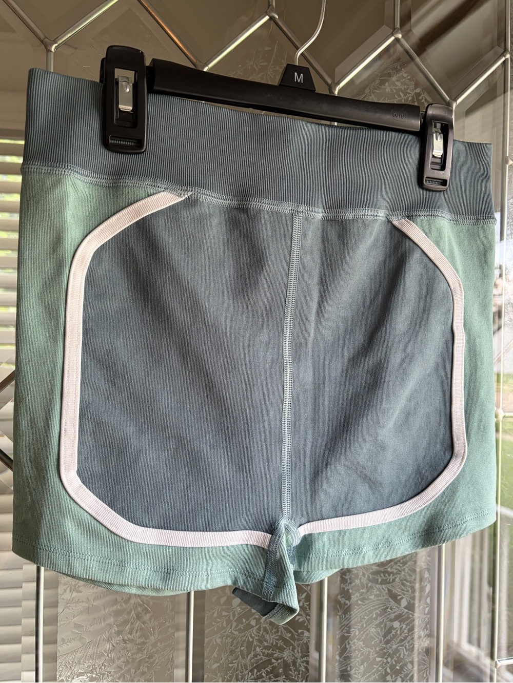 62. Size M/L FP MOVEMENT Teal Colorblock Bike Shorts